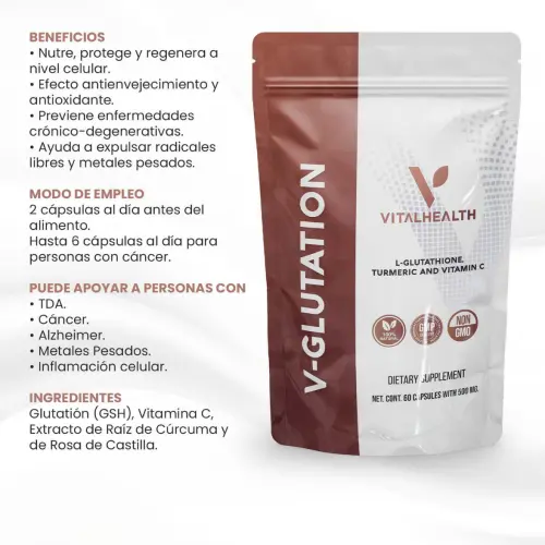 V-GLUTATION VitalH|Antioxidante celular natural's photo #3